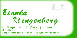 bianka klingenberg business card